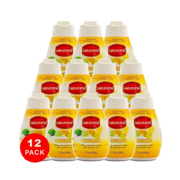 Pack of 12 -Naturoma Air Freshener Solid Gel 12x 220g - Vanilla Essence