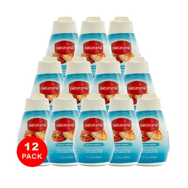 Pack of 12 -Naturoma Air Freshener Solid Gel 12x 220g -Ocean Breeze