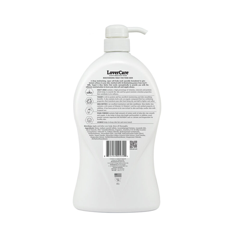 LoverCare Goat’s Milk Body Wash 6 X 1200ml Pearl Powder - Image 3