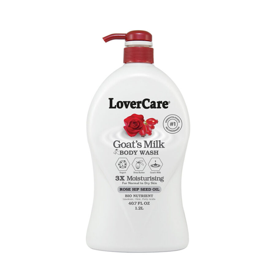 LoverCare Goat’s Milk Body Wash 6 X 1200ml Rosehip Seed Oil
