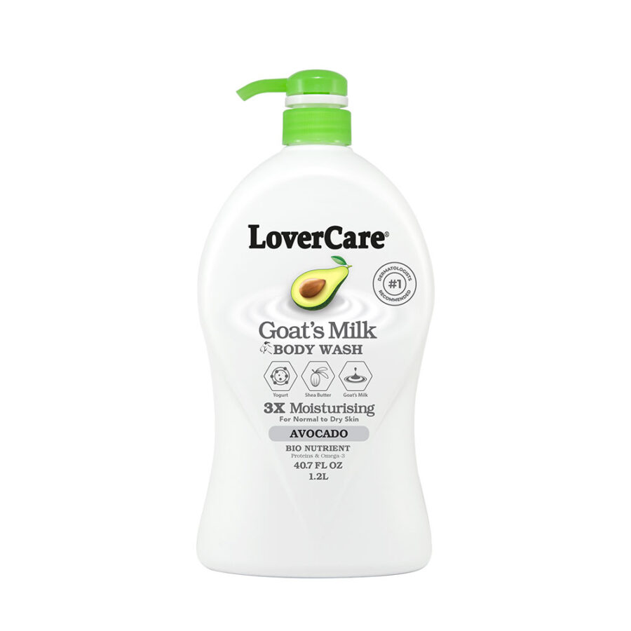LoverCare Goat's Milk Body Wash 6 X 1200ml Avocado