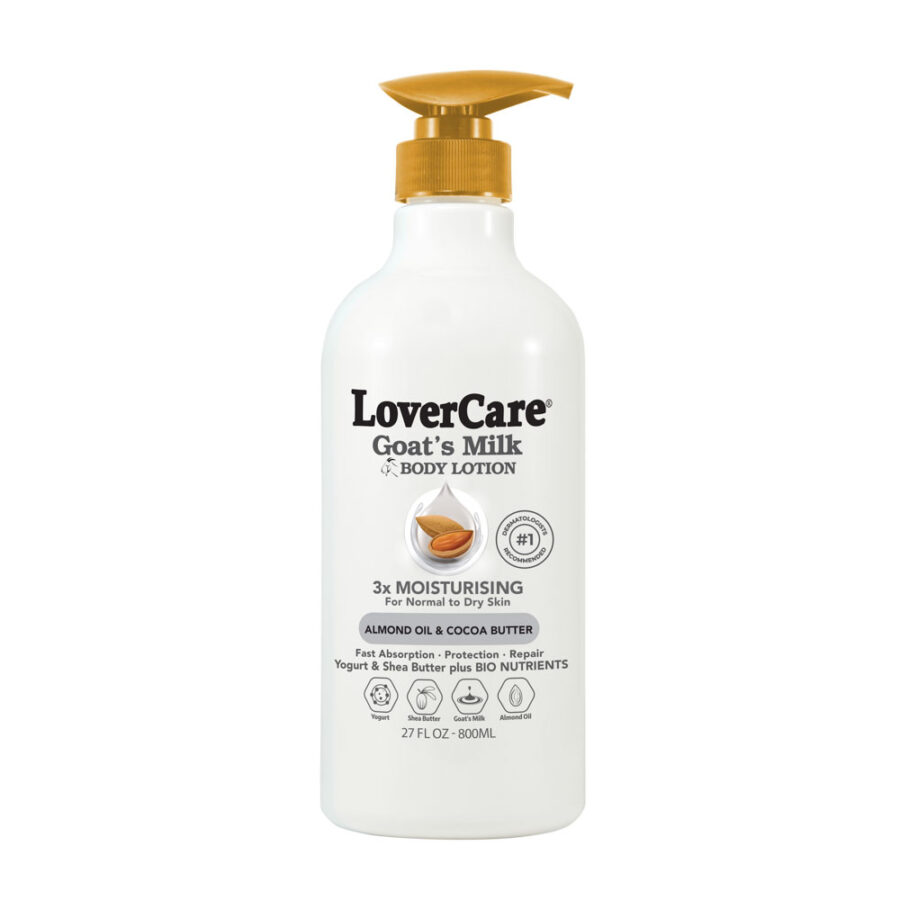 LoverCare Goat’s Milk Body Lotion 6X 800ml Almond Oil & Cocoa Butter - Image 2