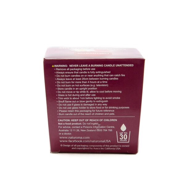 Naturoma Exotic Scented Candles  6 X 180g Raspberry & Water Lily - Image 3