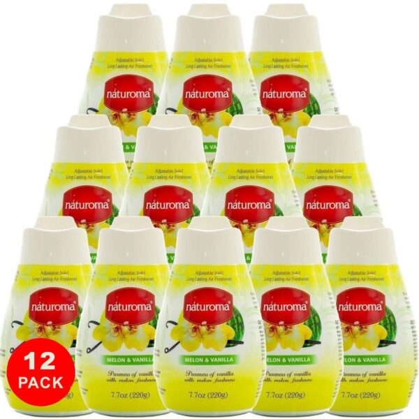 Naturoma Solid Gel Air Freshener 12 X 220g Melon & Vanilla
