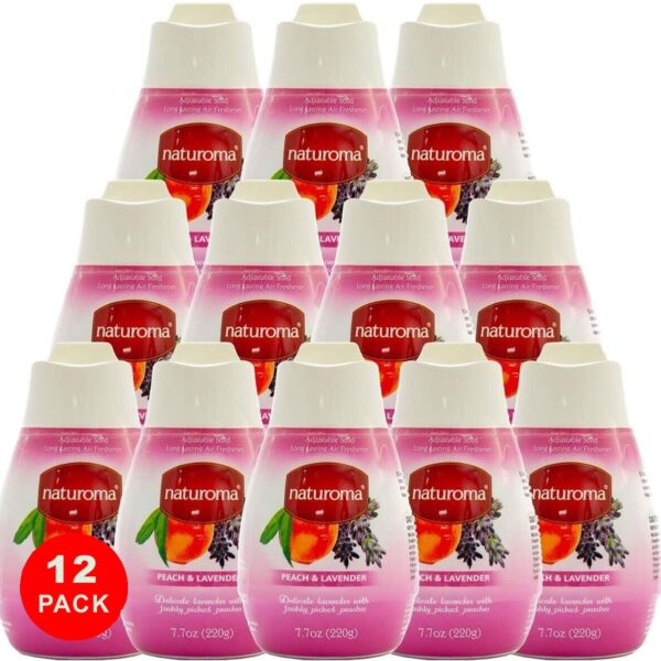 Naturoma Solid Gel Air Freshener 12 X 220g Peach & Lavender