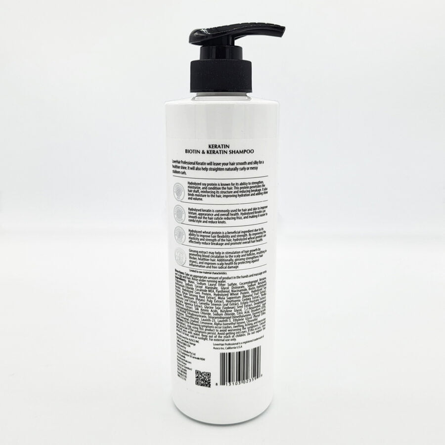Loverhair Professional Keratin -Biotin Keratin Shampoo - 6 X 600ml - Image 3